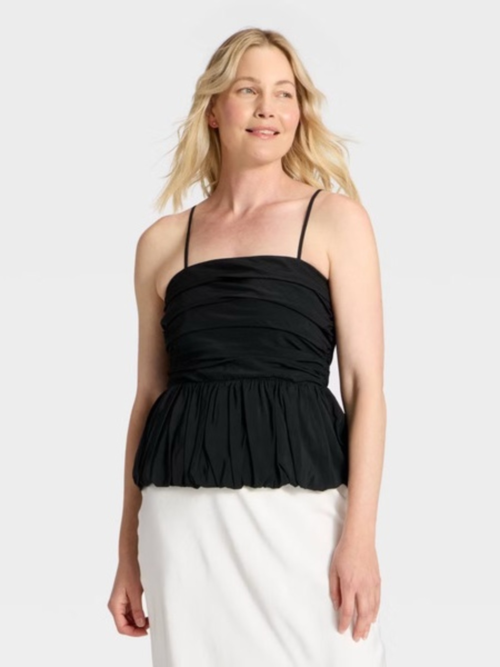 A New Day Women's Ruched Peplum Cami Top